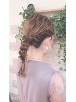 ロカット サロン(Roquat Salon) ミディアム編み下ろし【ヘアアレンジ/立川/立川/袴着付け】