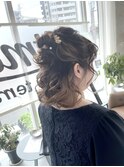 結婚式/二次会/パーティ ハーフアップヘア