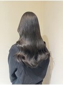 シルバーグレー×艶巻きロング