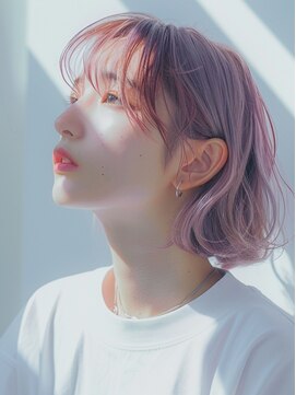 シュシュ 宜野湾店(chou chou) デザインカラー/レイヤーカット/ウェットヘア/オリーブベージュ