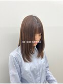 【韓国ヘア/レイヤー/顔まわりレイヤー/アッシュベージュ】