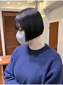 大宮韓国タッセルボブヘイリー切りっぱなし前下がりボブ20代30代