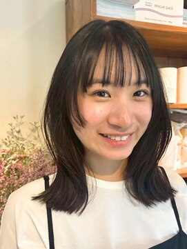 アッド バイ ケーツー(add by K-two) くびれミディ/顔周りレイヤー/似合わせ/ナチュラルブラック