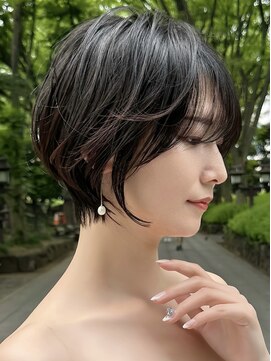 ロンドエニカ 大宮(Lond enika) グランマッシュ/細めハイライト/ショート/白髪ぼかし/前髪/大宮