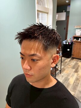 スタンドバーバー 柏(STAND BARBER) MEN’S HAIR/ブルーブラック/フェザーパーマ/ 柏