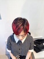 マニア(mania.)&nbsp;ビビットレッド落とせる黒レディースショートグラデーション