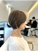 別府ショートボブ顔まわりレイヤーカット髪質改善カラー30代