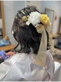【着物ヘア】ハーフアップ