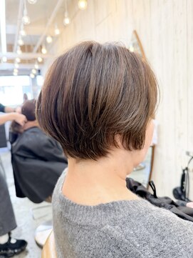 ☆オリーブグレー/ショートボブ/ココアベージュ/黒髪/小顔/横浜