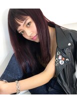 ガラ(GALA)&nbsp;ボルドーレッドのパッツリLONG☆