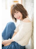 【canon下北沢】大人かわいい・ベージュカラー前下がりボブ☆