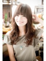 オハナ(ohana) 【ohana/表参道】ベージュカラーのワイドバングくせ毛風ロング