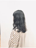 無造作/デジタルパーマ/ロングレイヤー/30代40代50代/黒髪/