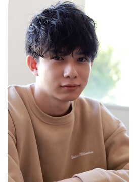 ソイクフ(SOY KUFU) MEN'S HAIRアッシュブラックマッシュパーマ