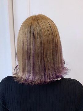 ヘアーアンドメイク サワ 上田本店(SAWA) 20代30代40代ミニボブピンクアッシュ透明感小顔ブリーチなし