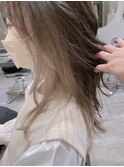 <宮本>ミルクティーベージュインナーカラー