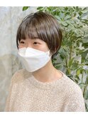 ブリーチなし　ナチュラルハイライトマッシュショート