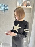 ケアブリーチで透明感たっぷりベージュ