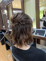 アローズ ステラプレイス店(HELLO'S) ミディアム×ハーフアップ