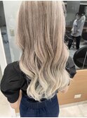 ダブルカラーグラデーションブリーチエアリーロング