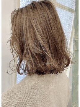 ジャム(Jam) 切りっぱなしボブ×まろやかミルクティーカラー★中村大輔