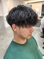 ニアウ 伊勢崎連取店(Niau)&nbsp;刈り上げ王道マッシュ波巻きツイストスパイラルパーマメンズ