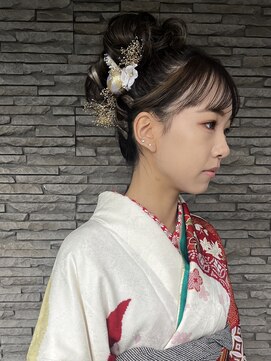 ハイバレーヘアーメゾン(HIGH VALLEY HAIRMAISON) タイトヘアセットお呼ばれヘアセットタイトポニー岡山南中央町