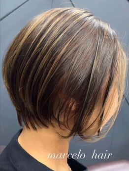 マルセロヘアー(MARCELO hair)の写真/【脱白髪染め☆】ショートカットや白髪ぼかしならmarcelo hairへ！白髪を活かして立体感のあるスタイルに♪
