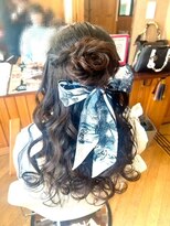 エクステンション クーチャー(Extention Cu'cha)&nbsp;サイドねじりお花ハーフアップ