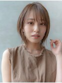 20代30代切りっぱなしボブ/髪質改善ボブ/顔周りレイヤーカット