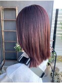 ブリーチなしでここまで!鮮やかカシスレッド/ニュアンスカラー