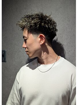 クフィア メンズヘアー カンポ 天王寺店(CUFFIA MEN'SHAIR CAMPO) スパイキーショートブルーブラックニュアンスパーマ極道パーマ