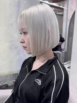 インスヘアー 梅田(INCE HAIR)&nbsp;20代30代丸み×軽やか◎スッキリ可愛いハイトーンミニボブ