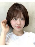 〔岩田莉奈〕40代50代に人気の似合わせ丸みショートボブ　新宿
