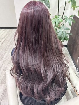 ベルヘアーデザイン 堺東(Belle hair Design) 韓国風レイヤーカットワインレッドイルミナカラー20代30代40代
