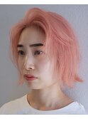 マナコーラルピンクベージュケアブリーチ　原宿