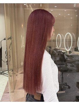 メゾンマイル 恵比寿(maison mile) #ブリーチなしダブルカラー#ワインレッド#ボルドーカラー#前髪