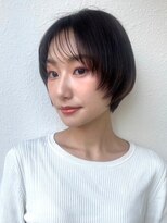 カバーヘアアンドスパ ブリス 浦和(COVER HAIR&SPA bliss)&nbsp;コンパクトショート/黒髪/オリーブグレー/似合わせカットp浦和