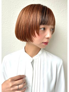 カバーヘア 上尾西口店(COVER HAIR) ショートボブ/小顔ナチュラル前髪インナー/ダークブラウンｐ上尾