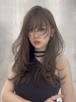 シュルール 所沢プロぺ通り店(chorule) ミディアムロングバタフライカットダークブラウン前髪カット