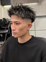 TENDER 川崎 MEN'S SALON【テンダー】【10月上旬NEW OPEN（予定）】&nbsp;1312ハイライトメッシュ刈り上げツーブロックスパイキーショート