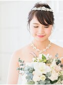 【結婚式の花嫁ヘア】王道ティアラスタイル♪二次会にも♪