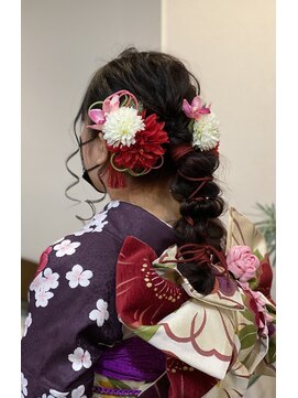 ミュウ(Private hair salon Miu) 編みおろしポニー