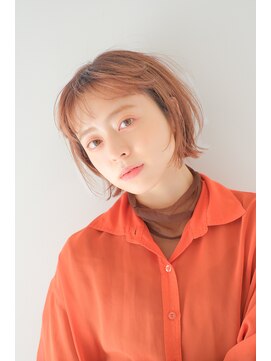 ガリカ 横浜(Gallica) 大人ハイトーンボブ*オン眉シースルーバング似合わせナチュラル