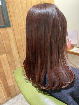 ムーン(moon) #チェリーブラウン #フェミニンロング #ダークアッシュ