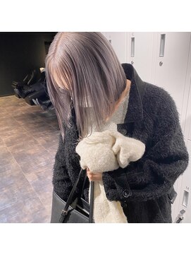 リンドトウキョウ(LINDO TOKYO) SY ラベンダーグレー/ダブルカラー/ブリーチ /心斎橋