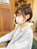 トト 船橋店(toto.)&nbsp;黒髪/グレーベージュ/レイヤーロング/前髪パーマ[西船橋/津田沼]