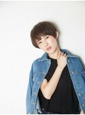 デザインカラー/シルキーベージュ/グレージュカラー/斜めバング