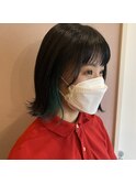 【イヤリングカラー】【インナーカラー】【ミディアム】