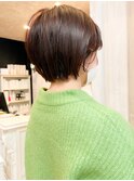 福山キャアリー小顔補正立体カットショートヘア ショートボブ